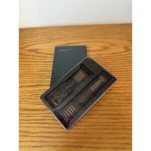 Fullmosa Cafe Racer Leather Apple Watch Band Black Brown 42/44/45/49